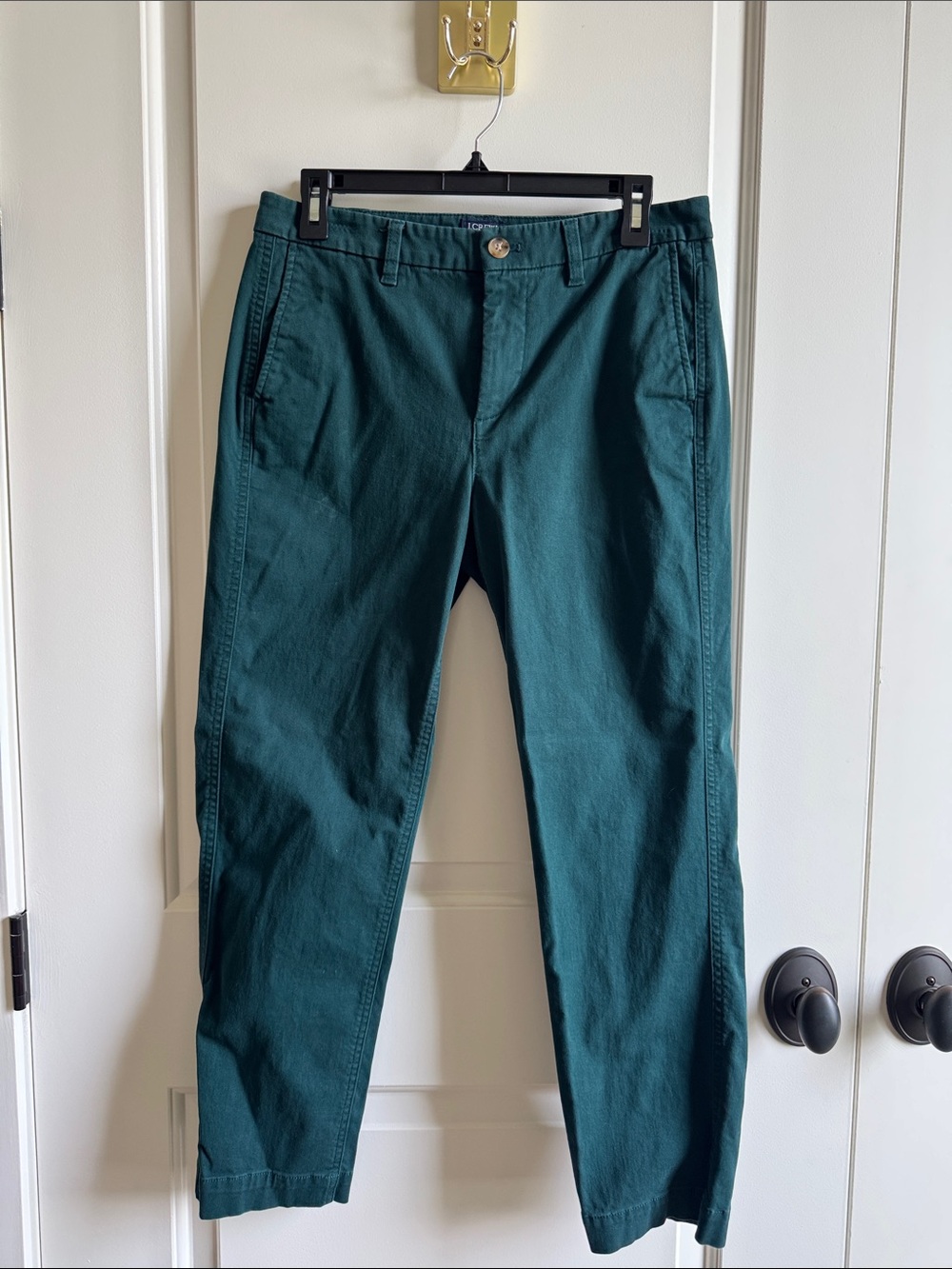 J. Crew Teal girlfriend high rise chino size 6